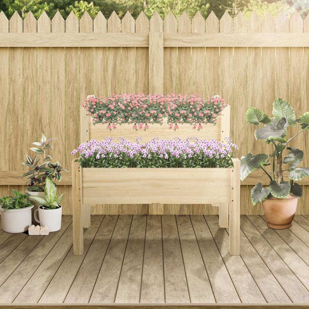 3-Tiers Raised Garden Bed with Trellis