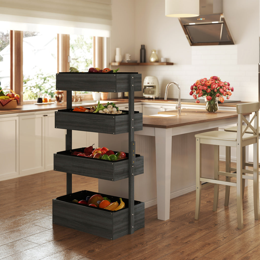 Vertical 4 Tier Raised Garden Bed