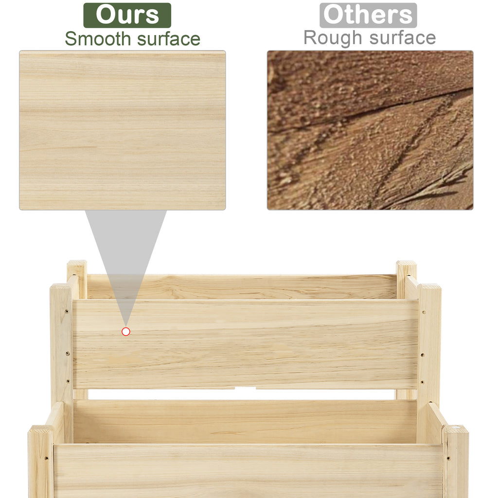 3-Tiers Raised Garden Bed with Trellis