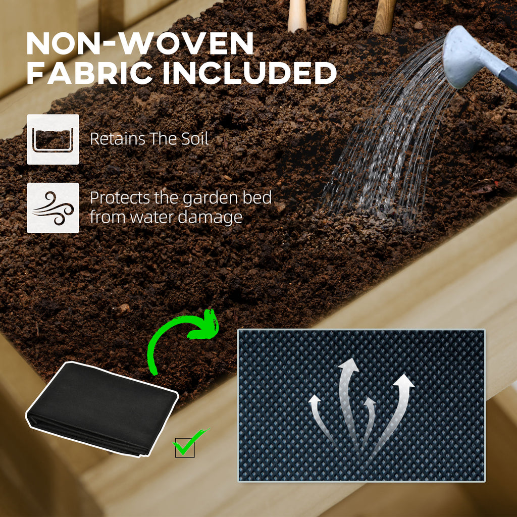 4 Box Raised Garden Bed w/ Trellis for Climbing Plants